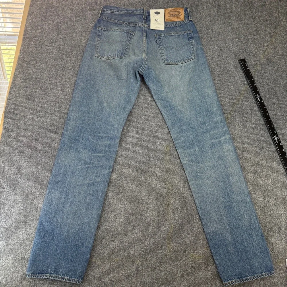 NWT Levis 501 1980s Made in Japan Selvedge Patchwork Jeans Blue Size 29x32
